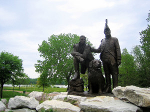 Lewis and Clark with Dog