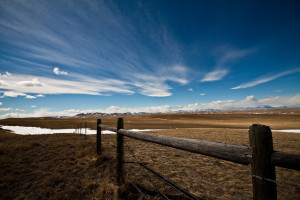 Montana Sky Along Fence